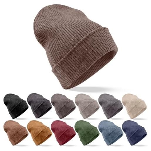 yanopurna berretto in cashmere 100% lana cashmere, berretto in cashmere tessuto a mano dal nepal, unisex, lavaggio a mano, marrone scuro