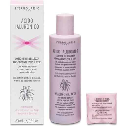 L'erbolario acido ialuronico lozione addolcente viso 200ml