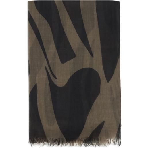 Brunello Cucinelli sciarpa con frange - nero