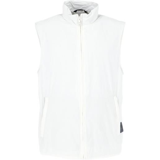 Fay gilet con zip - bianco