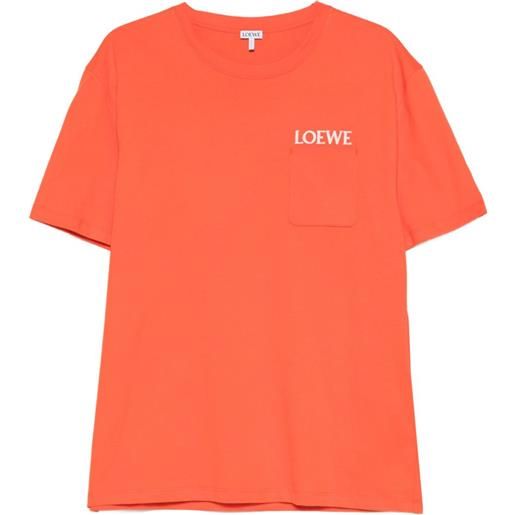 LOEWE t-shirt con taschino - arancione