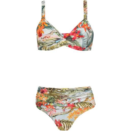 Lygia & Nanny bikini a vita alta con stampa - verde