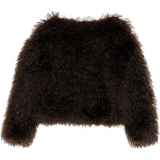 Bimba y Lola maglione effetto pelliccia - marrone