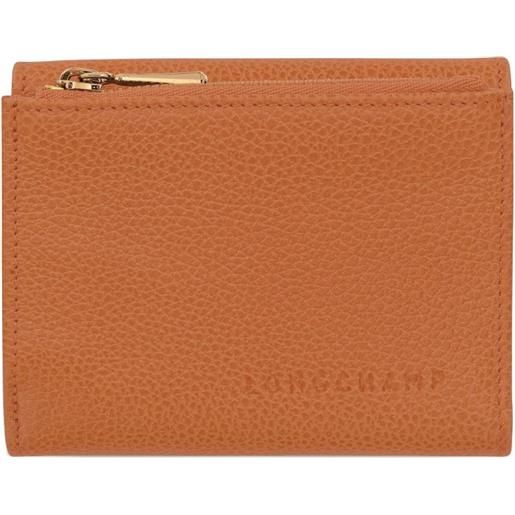Longchamp portafoglio le foulonné con zip - marrone