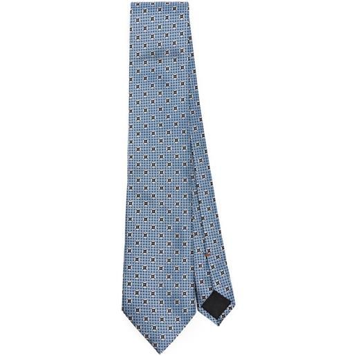Zegna cravatta testurizzata - blu