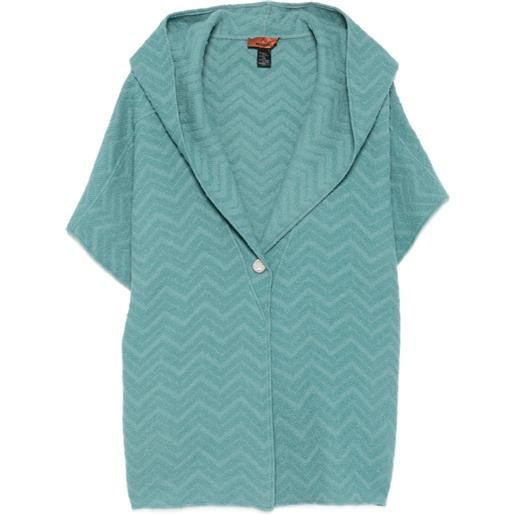 Missoni mantella con cappuccio - verde