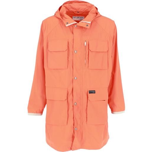 Fay giacca fisherman con cappuccio - arancione