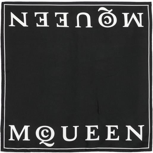 Alexander McQueen sciarpa con stampa - nero
