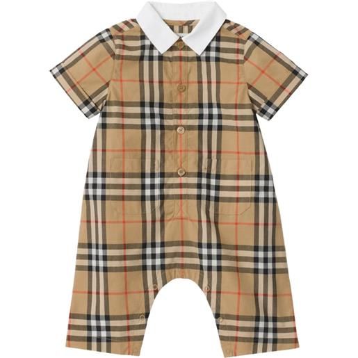 Burberry Kids tutina a quadri - toni neutri