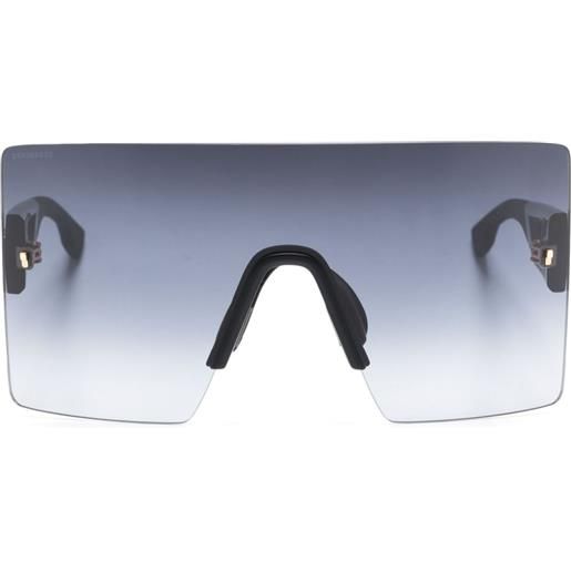 DSQUARED2 EYEWEAR occhiali da sole a mascherina - nero