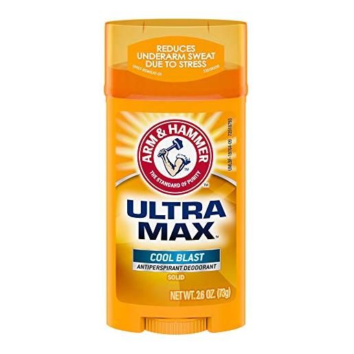 Arm & Hammer ultra max invisibile solida deodorante antitraspirante, scoppio fresco confezione da 1 oro