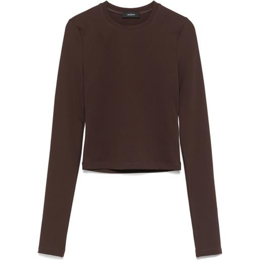 WARDROBE.NYC t-shirt crop - marrone