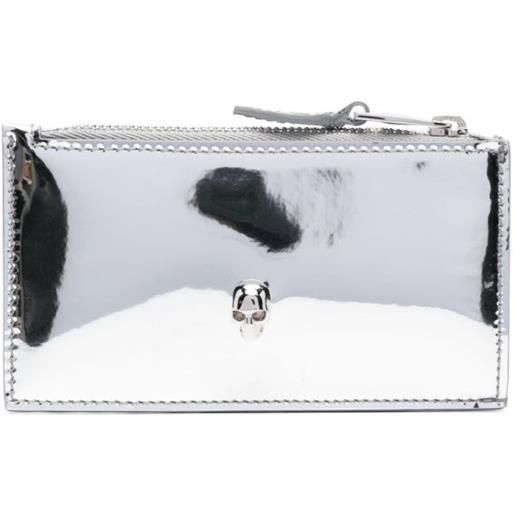 Alexander McQueen portafoglio con decorazione - argento