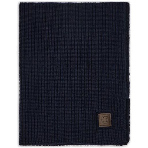 Ferragamo scaldacollo a coste - blu