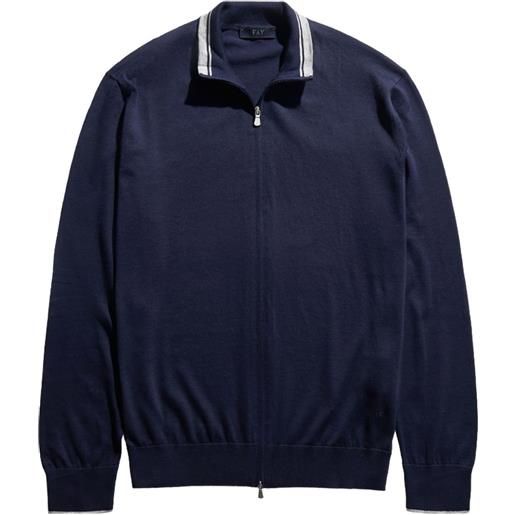 Fay cardigan con zip - blu