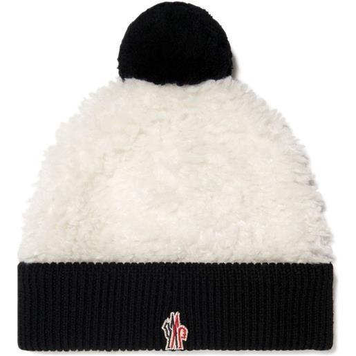 Moncler Enfant berretto con pompon - nero