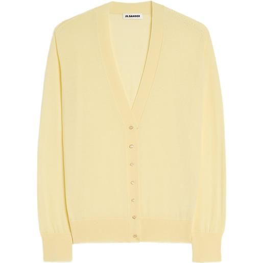 Jil Sander cardigan con scollo a v - giallo