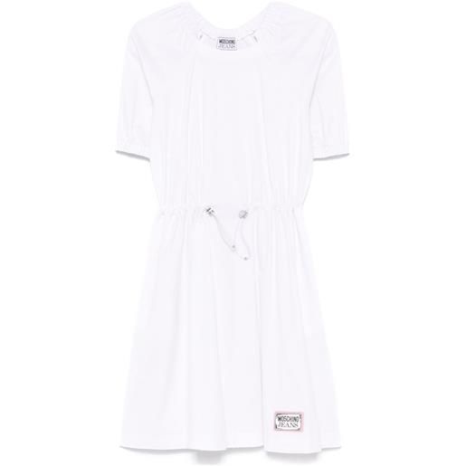 MOSCHINO JEANS abito midi in popeline - bianco