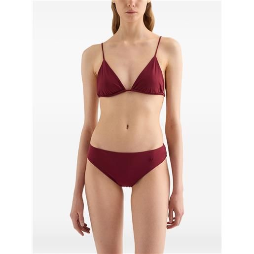 Jil Sander slip bikini con ricamo - rosso