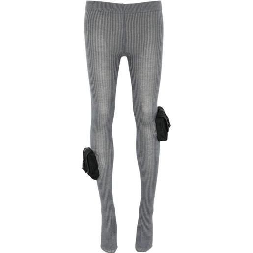 Coperni collant con tasche cargo - grigio