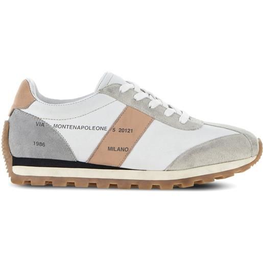 Hogan sneakers h671 con design a inserti - bianco