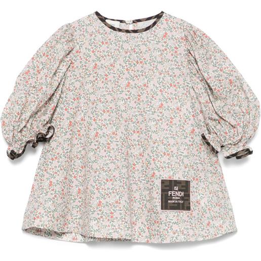 Fendi Kids blusa a fiori - bianco