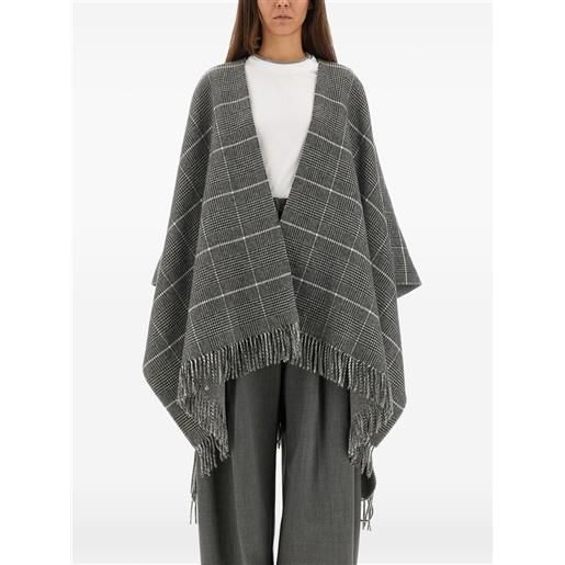 Brunello Cucinelli mantella a quadri - grigio