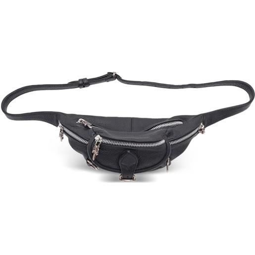 Chrome Hearts marsupio mini con zip - nero