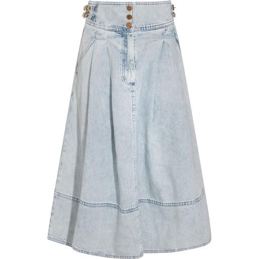 ZIMMERMANN gonna plissettata - blu