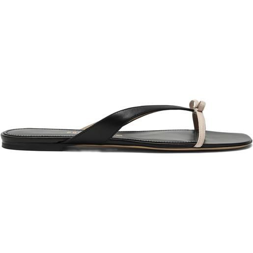 Ferragamo infradito abibi con fiocco - nero