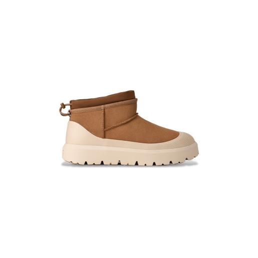 UGG per uomo. 1174196 stivaletti cl ultra mini weather hybrid in pelle marrone [3282672], basso, nessuno, casual