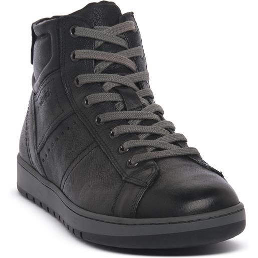 NeroGiardini I400430U Dollarino - Sneakers Uomo In Pelle Testa Di Moro Con Lacci E Lampo - Taglia 41, Larghezza Normale