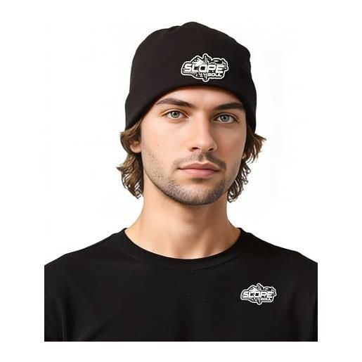 SLOPE SOUL® peak beanie - berretto invernale tecnico unisex, maglia elasticizzata calda e resistente con patch logo