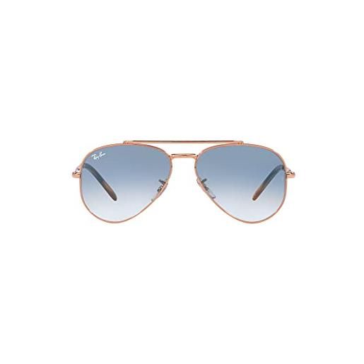 Ray-Ban 0rb3625 occhiali, oro rosa/blu sfumato trasparente, 55 uomo