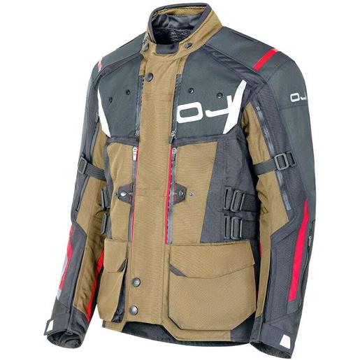 Oj Atmosfere giacca moto oj escaper marrone nero rosso