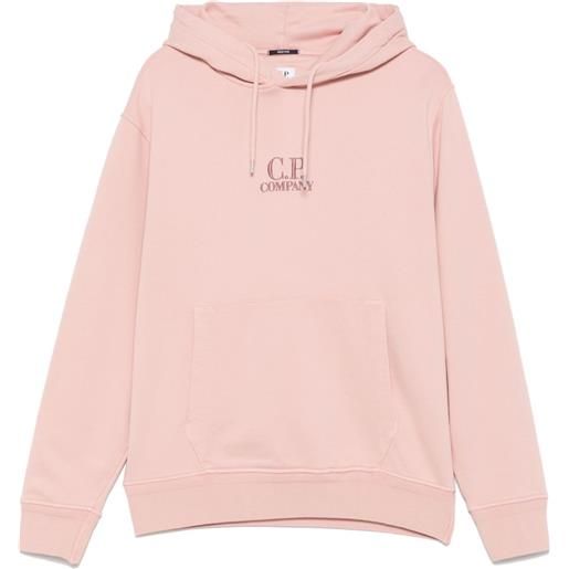 C.P. Company felpa con cappuccio e logo - rosa