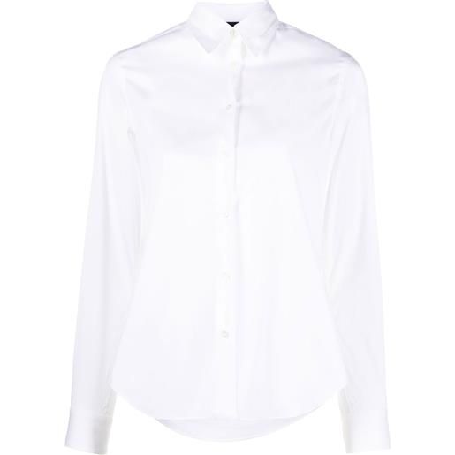 ASPESI camicia con orlo curvo - bianco