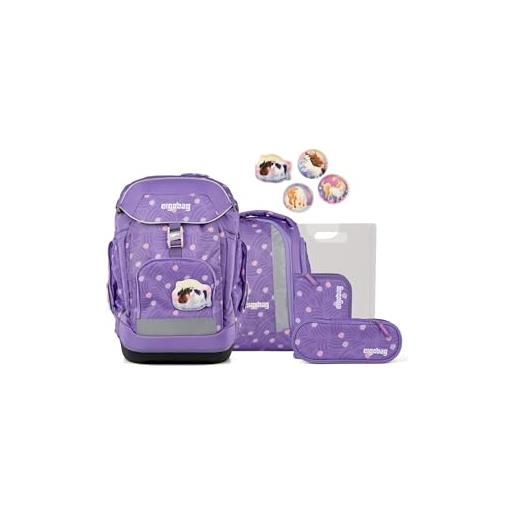 ergobag maxi set set di 6 pezzi, zaino scolastico, cartella ergonomica, ideale per bambini grandi a partire dalla prima elementare