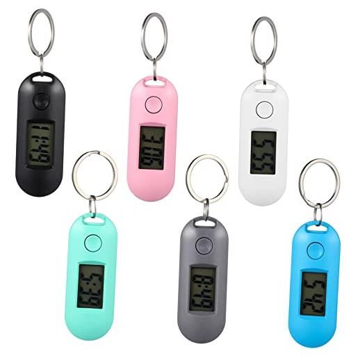 Uonlytech 6 portachiavi elettronici portatili per studenti, con modalità silenziosa, display a led luminoso, colori per studio e uso quotidiano