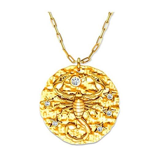 LILLY MARIE Collana Donna In Argento 925 Con Zirconi – Gioiello Segno Zodiacale, Elegante E Brillante