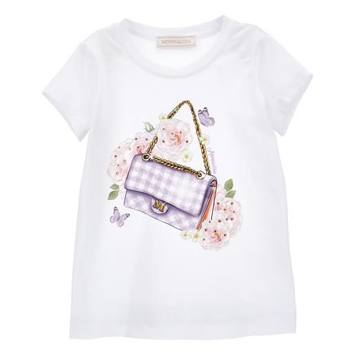 Monnalisa t-shirt bag con strass