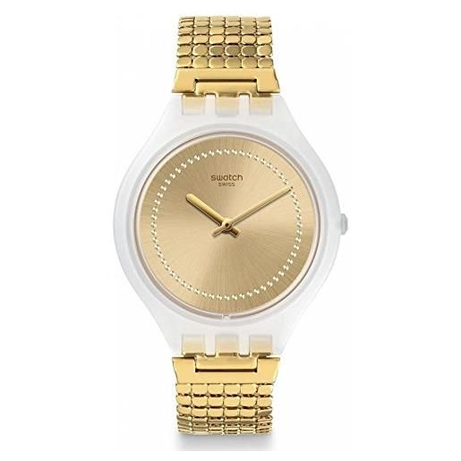 Swatch orologio analogico quarzo unisex con cinturino in acciaio inox svow104ga