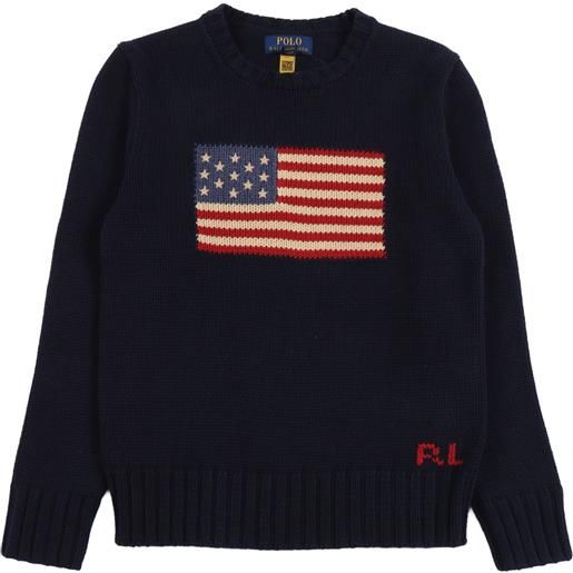 POLO RALPH LAUREN flag cn swtr-tops-sweater
