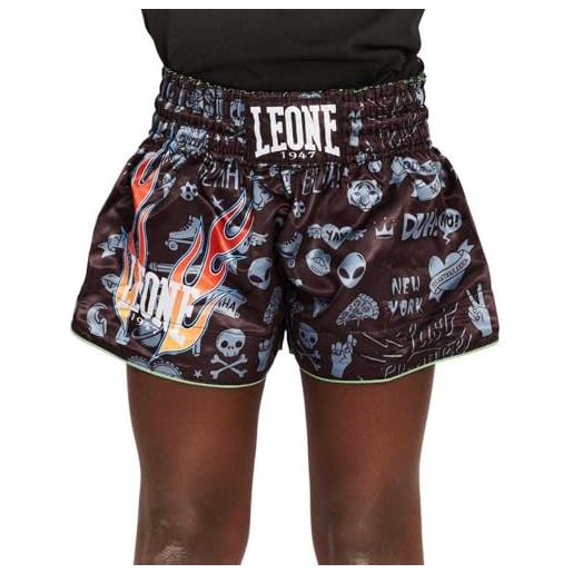 LEONE 1947 panta kick flames nero/xl, unisex junior, abj20