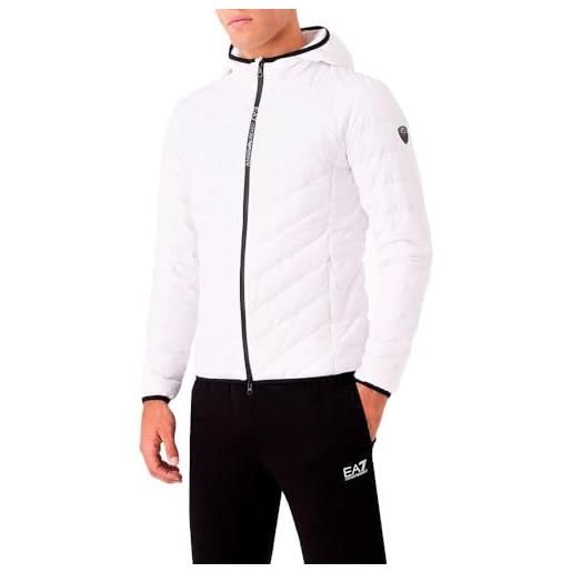 Emporio Armani ea7 piumino da uomo packable premium shield con cappuccio - 8npb14 colore bianco misura xs