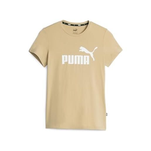 PUMA t-shirt con logo essentials donna s sand dune beige
