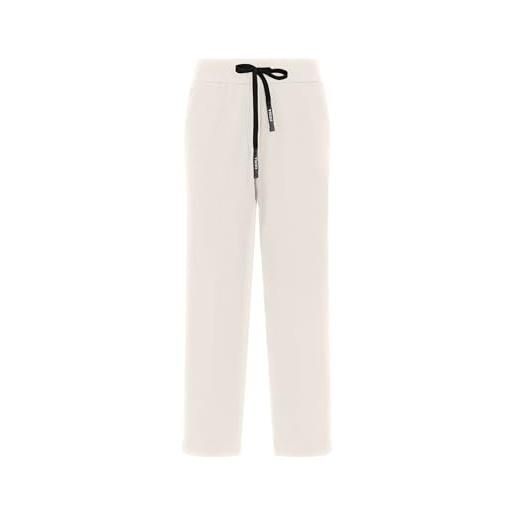 DEHA - pantalone cosy straigh pants in cotone, bianco (l)