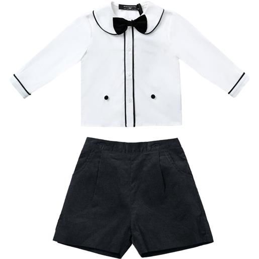 Moustache set shorts con tasche laterali - bianco