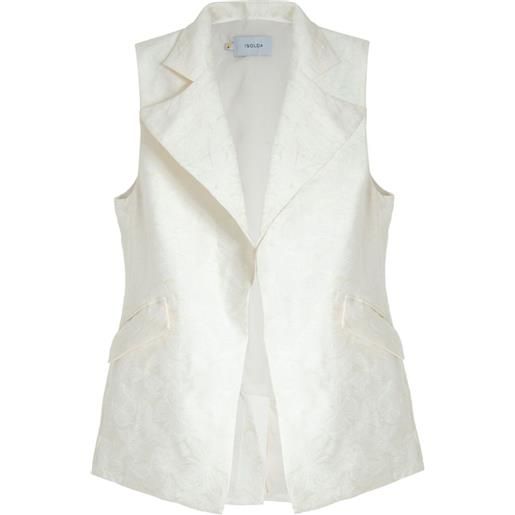 Isolda gilet encantos con tasche - bianco