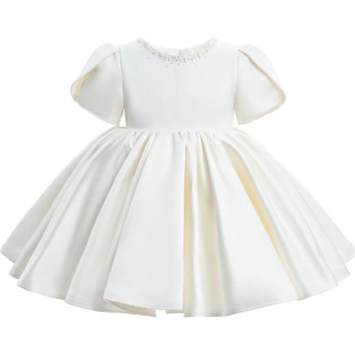 Tulleen abito elegante con decorazione - bianco